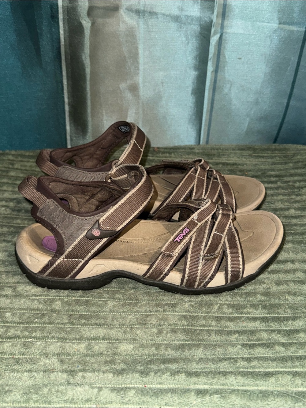Teva Brown and Tan Women’s Strappy Outdoor Sandals